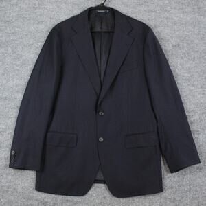 Suitsupply Blazer Men 44 Navy Havana Flap Slim Fit Wool Vitale Barberis Canonico